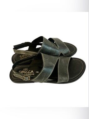 Sbicca Hand Made in California Black Sandals Size 10